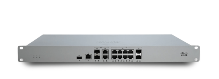 Dispositivo Cisco Meraki MX85 Security SD-WAN con puertos para conexiones de red empresarial