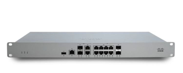 Dispositivo Cisco Meraki MX85 Security SD-WAN con puertos para conexiones de red empresarial