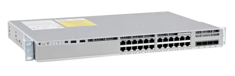 Switch Cisco Catalyst C9200L-24P-4G-A con 24 puertos PoE+ y 4 enlaces Gigabit