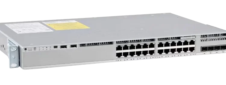 Switch Cisco Catalyst C9200L-24P-4G-A con 24 puertos PoE+ y 4 enlaces Gigabit