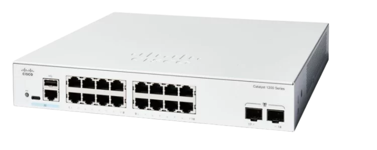 Switch Cisco Catalyst 1200-16 con 16 puertos para redes empresariales