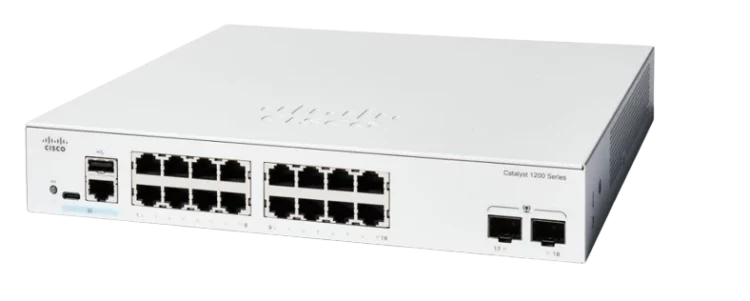 Switch Cisco Catalyst 1200-16 con 16 puertos para redes empresariales