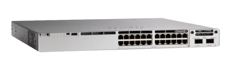 Cisco Catalyst C9300L-24T-4X-E - Switch gestionado con 24 puertos de datos y 4 enlaces ascendentes de 10G.