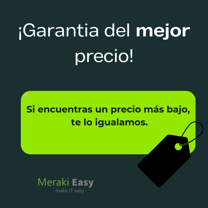 Banner de Meraki Easy con el mensaje: ¡Garantía del mejor precio! Si encuentras un precio más bajo, te lo igualamos.